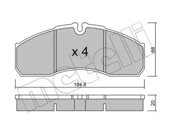 Комплект тормозных колодок METELLI 22-0578-3