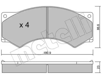 Комплект тормозных колодок METELLI 22-0579-0