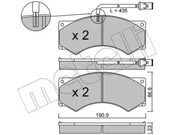 Комплект тормозных колодок METELLI 22-0579-1