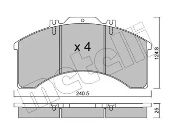 Комплект тормозных колодок METELLI 22-0581-0