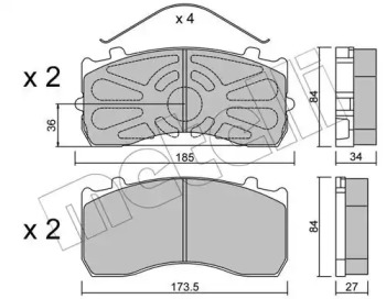 Комплект тормозных колодок METELLI 22-0583-0