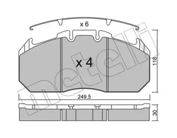 Комплект тормозных колодок METELLI 22-0587-0