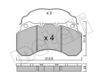 Комплект тормозных колодок METELLI 22-0588-0