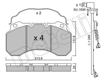 Комплект тормозных колодок METELLI 22-0588-0K