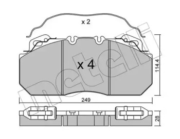 Комплект тормозных колодок METELLI 22-0589-0