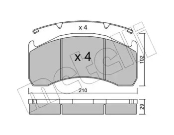 Комплект тормозных колодок METELLI 22-0592-0