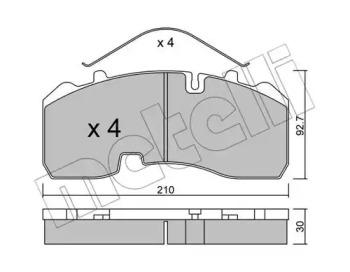 Комплект тормозных колодок METELLI 22-0595-0