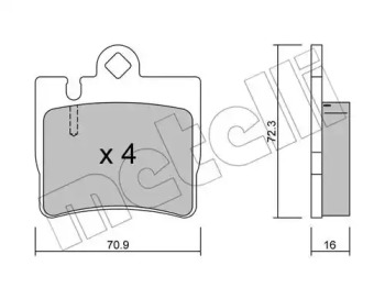Комплект тормозных колодок METELLI 22-0597-0
