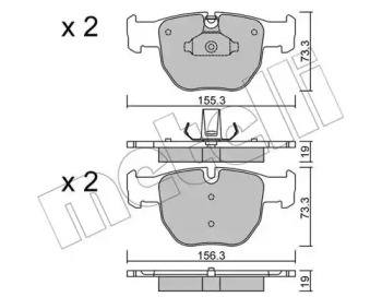 Комплект тормозных колодок METELLI 22-0598-0