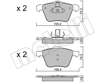 Комплект тормозных колодок METELLI 22-0599-1