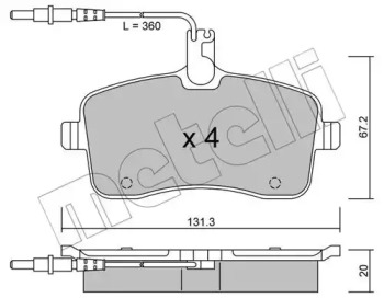 Комплект тормозных колодок METELLI 22-0600-0