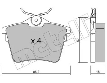 Комплект тормозных колодок METELLI 22-0602-0