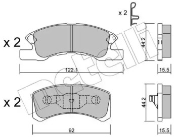 Комплект тормозных колодок METELLI 22-0605-0