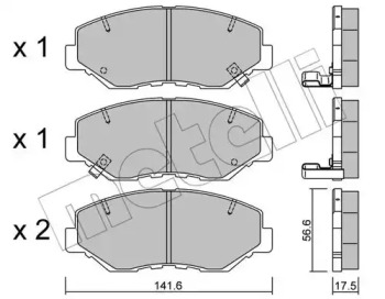 Комплект тормозных колодок METELLI 22-0606-0