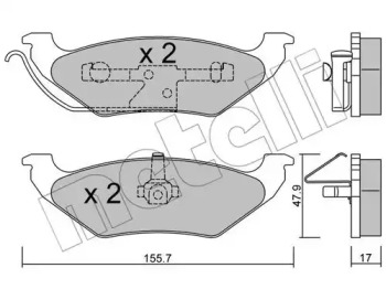 Комплект тормозных колодок METELLI 22-0624-0