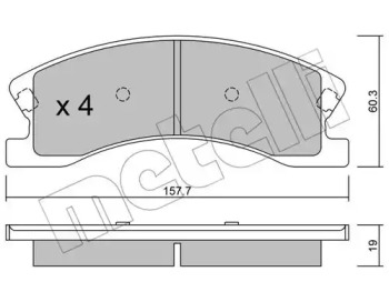 Комплект тормозных колодок METELLI 22-0626-0