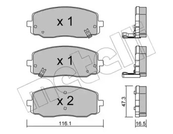 Комплект тормозных колодок METELLI 22-0629-0