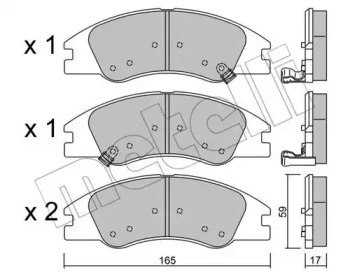 Комплект тормозных колодок METELLI 22-0630-0