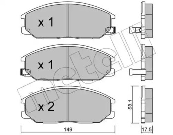 Комплект тормозных колодок METELLI 22-0632-0