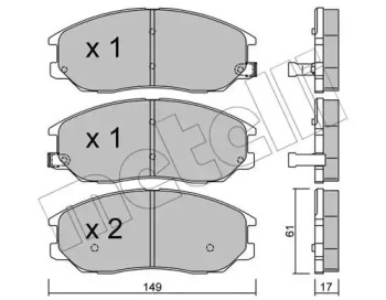 Комплект тормозных колодок METELLI 22-0633-0