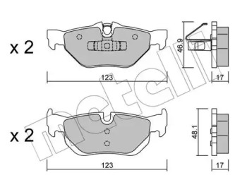 Комплект тормозных колодок METELLI 22-0642-0