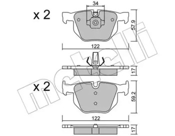 Комплект тормозных колодок METELLI 22-0644-4