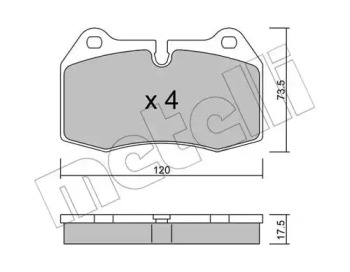 Комплект тормозных колодок METELLI 22-0645-0