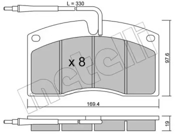 Комплект тормозных колодок METELLI 22-0648-0