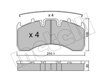 Комплект тормозных колодок METELLI 22-0650-0