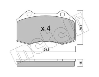 Комплект тормозных колодок METELLI 22-0651-0