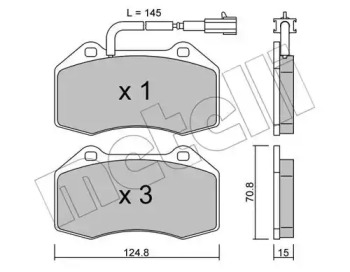 Комплект тормозных колодок METELLI 22-0651-1