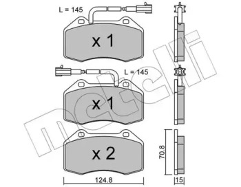 Комплект тормозных колодок METELLI 22-0651-2