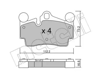 Комплект тормозных колодок METELLI 22-0655-0