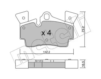 Комплект тормозных колодок METELLI 22-0655-1