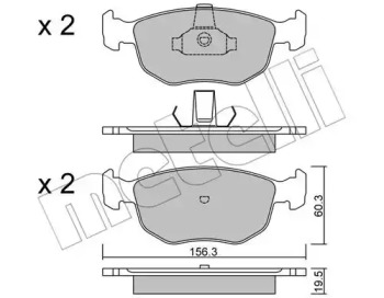 Комплект тормозных колодок METELLI 22-0656-0