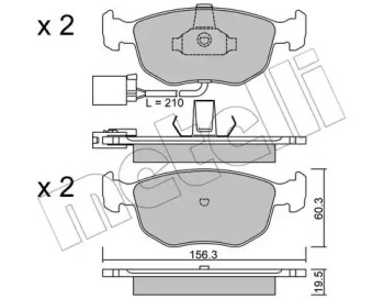 Комплект тормозных колодок METELLI 22-0656-1