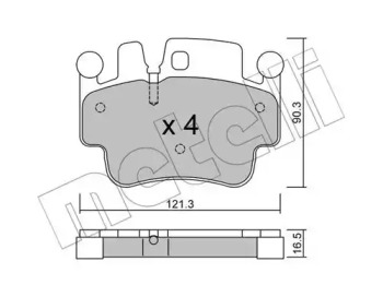 Комплект тормозных колодок METELLI 22-0657-0