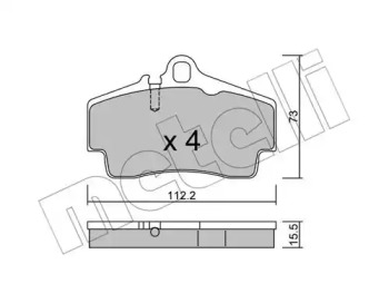 Комплект тормозных колодок METELLI 22-0658-0