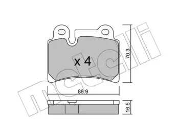 Комплект тормозных колодок METELLI 22-0660-0