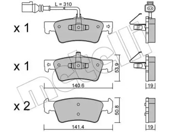 Комплект тормозных колодок METELLI 22-0661-1