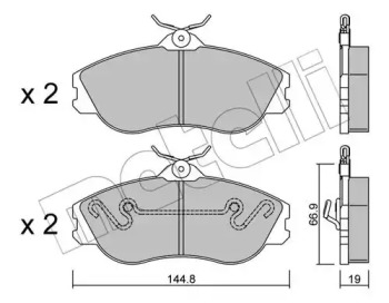 Комплект тормозных колодок METELLI 22-0663-0