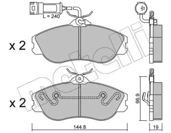 Комплект тормозных колодок METELLI 22-0663-1