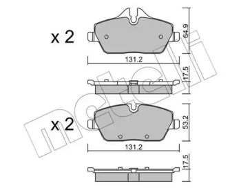 Комплект тормозных колодок METELLI 22-0664-0