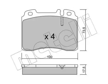 Комплект тормозных колодок METELLI 22-0667-0