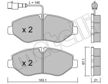 Комплект тормозных колодок METELLI 22-0671-4