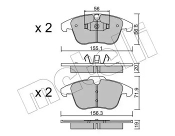 Комплект тормозных колодок METELLI 22-0675-0