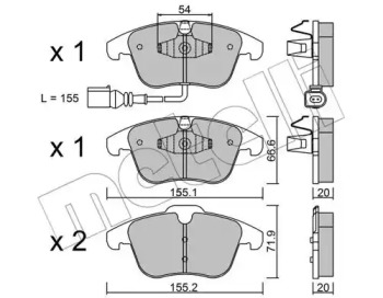 Комплект тормозных колодок METELLI 22-0675-1