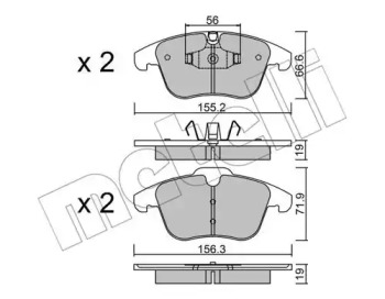 Комплект тормозных колодок METELLI 22-0675-4