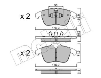 Комплект тормозных колодок METELLI 22-0675-5