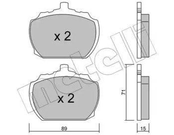 Комплект тормозных колодок METELLI 22-0678-0